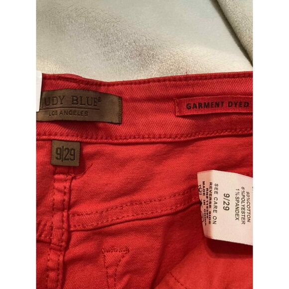 Judy Blue | NWT Red High Waist Tummy Control Cropped Denim Jeans | Size 29 - Picture 5 of 8